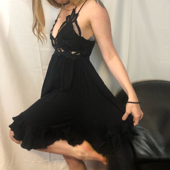 Incandescent Innovation Dresses & Skirts - Lace top black dress